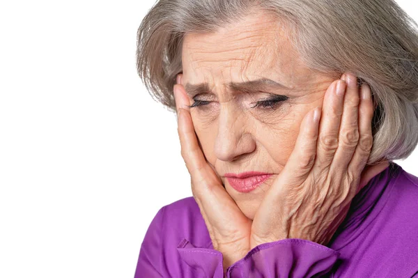 Sad senior woman — Stock Photo, Image