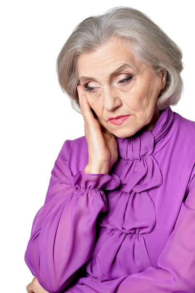 Sad senior woman — Stock Photo, Image