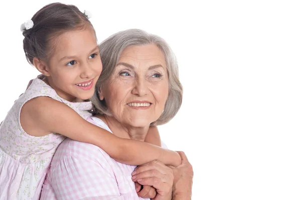 Grootmoeder met haar schattige kleindochter — Stockfoto