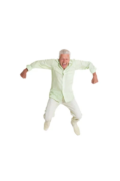 幸せな年配の男性のシャツ — ストック写真