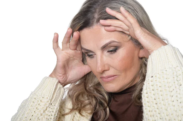 Tired mature woman — Stock Photo, Image