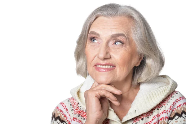 Sorridente donna anziana — Foto Stock