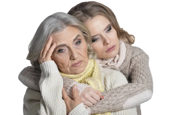Senior mor och hennes dotter — Stockfoto
