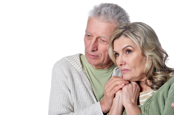 Gelukkige senior paar poseren — Stockfoto