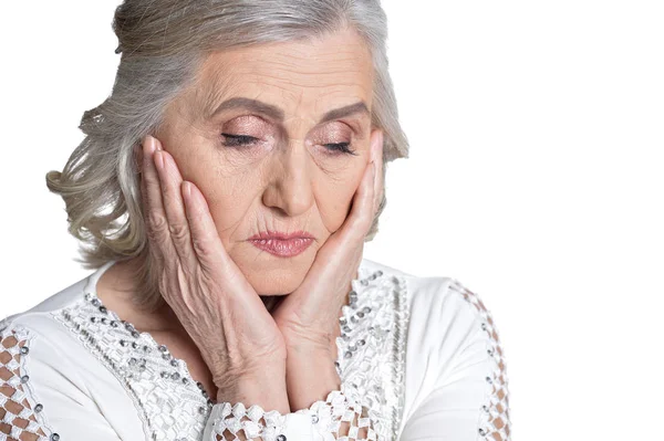 Upset mature woman — Stock Photo, Image