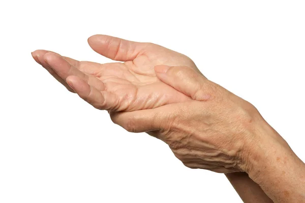Handen van een oudere vrouw — Stockfoto
