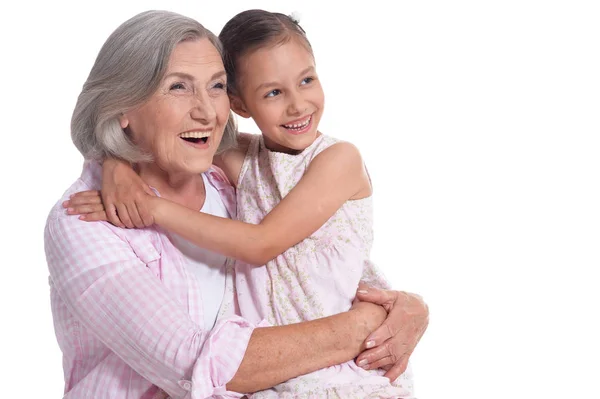 Abuela con su nieta linda — Foto de Stock