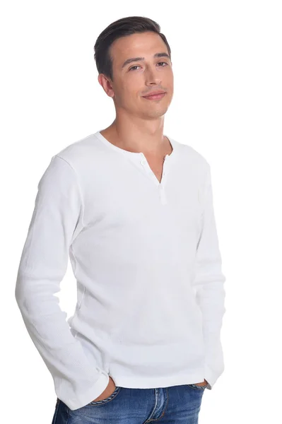 Man in a casual style posing — Stock Photo, Image