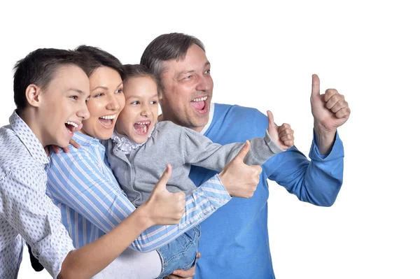 Lachende en gelukkige familie — Stockfoto