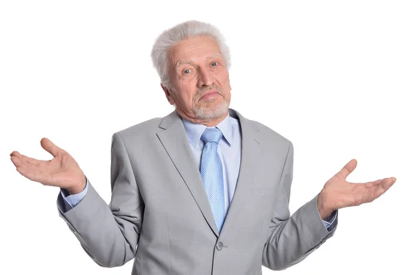 Senior man thinking — Stock Photo, Image