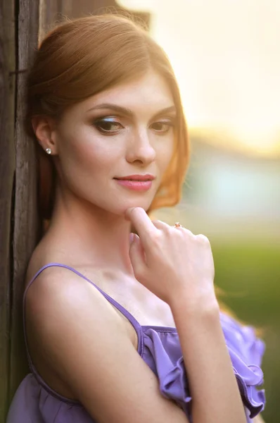 Portrait Beautiful Young Woman Posing — Stock Photo, Image