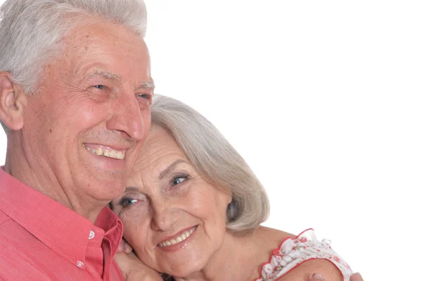 Happy Senior Couple White Background — Stock Photo, Image