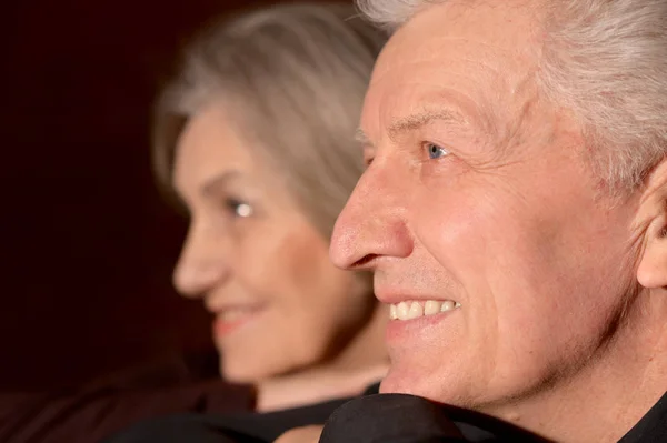 Happy Senior Couple Posing Home — Stock Photo, Image