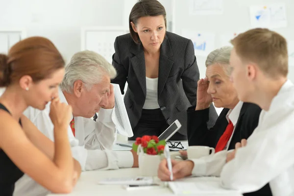 Groep Succesvolle Zakelijke Mensen Vergadering Modern Kantoor — Stockfoto