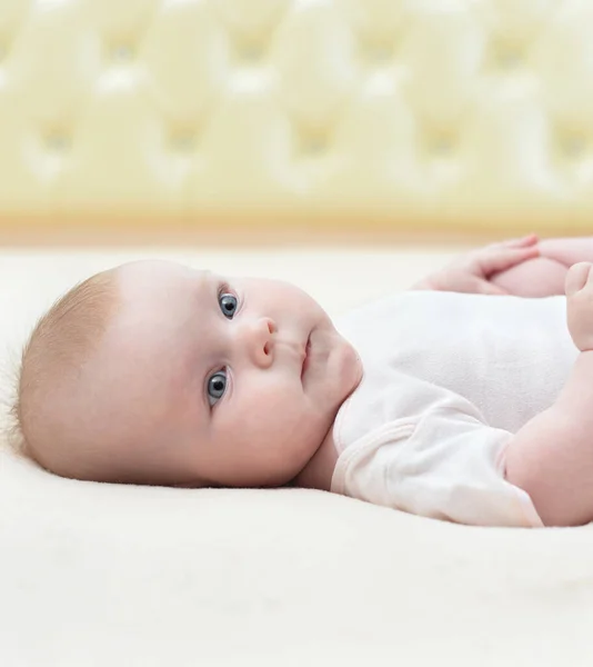 Süßes Kleines Mädchen Das Die Kamera Schaut — Stockfoto