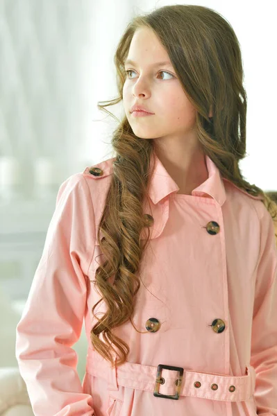 Portrait Cute Little Girl Posing — Stock Photo, Image