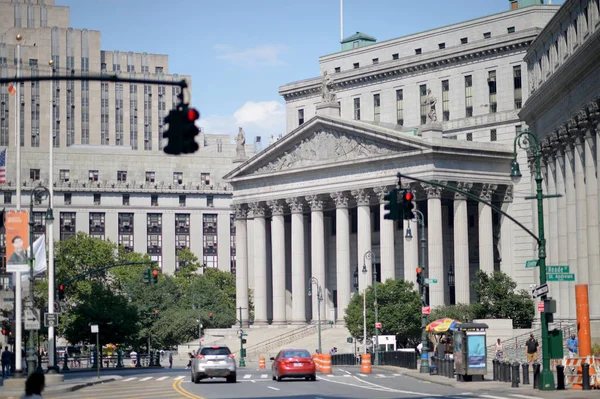 Fachada Del Edificio Corte Suprema Del Estado Nueva York Con —  Fotos de Stock