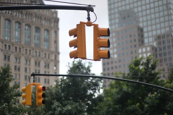 Світлофор Міській Вулиці — стокове фото