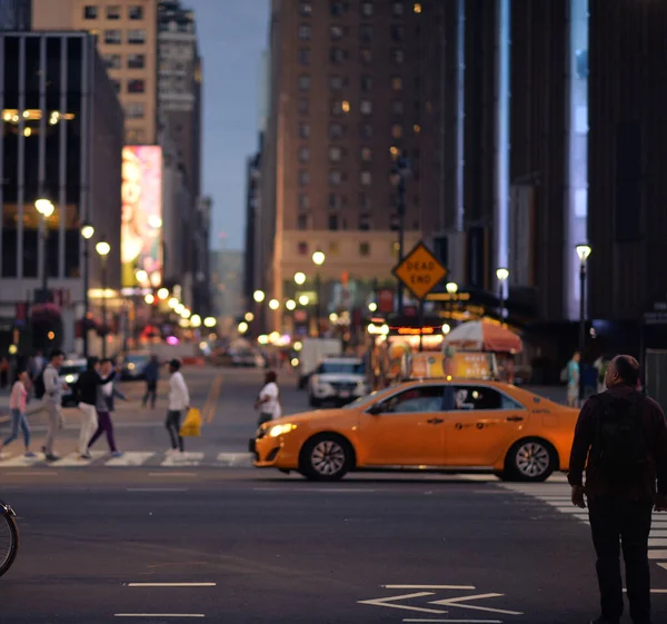 Scène Rue Soir New York — Photo