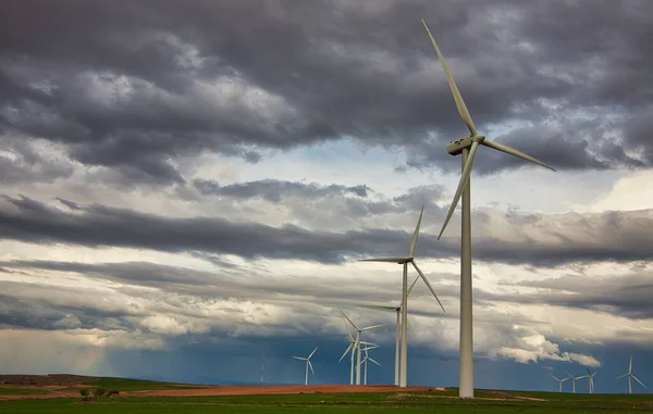 Turbines Éoliennes Paysage Espagnol — Photo