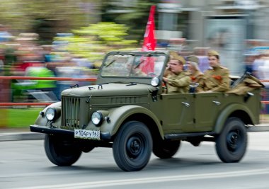 İkinci Dünya Savaşı'nda Zafer onuruna geçit töreni, Samara kentinde yer alan, Rusya Federasyonu.