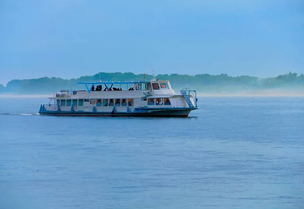 Rivierboot Zeilen Rivier Wolga — Stockfoto