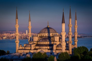 Mavi Camii (Sultanahmet Camii), Boğaziçi ve Anadolu Yakası manzarası, Istanbul, Türkiye