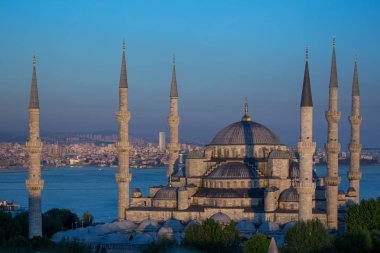 Mavi Camii (Sultanahmet Camii), Boğaziçi ve Anadolu Yakası manzarası, Istanbul, Türkiye