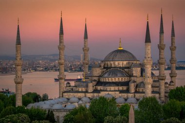 Mavi Camii (Sultanahmet Camii), Boğaziçi ve Anadolu Yakası manzarası, Istanbul, Türkiye