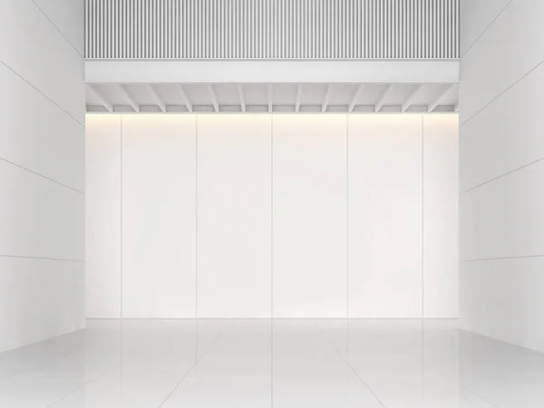 Modern Fehér Épület Belső Tér Háttér Koncepció Illusztráció Renderelés — Stock Fotó