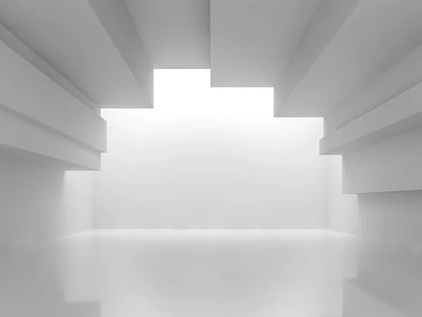 Moderna Cueva Blanca Concepto Espacio Fondo Interior Ilustración Representación — Foto de Stock