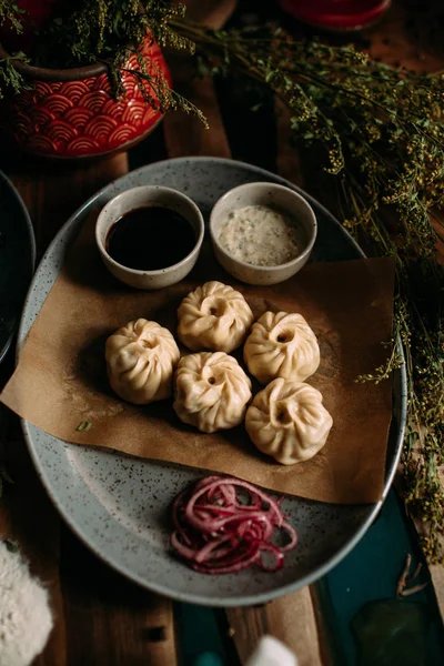 Cultura Tradicional Comida Mongol — Fotografia de Stock