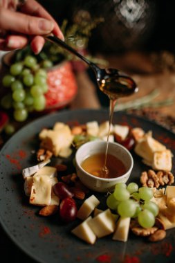 geleneksel Moğol gıda dekor ile