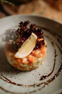 geleneksel Moğol gıda dekor ile