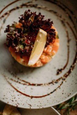 geleneksel Moğol gıda dekor ile