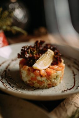 geleneksel Moğol gıda dekor ile