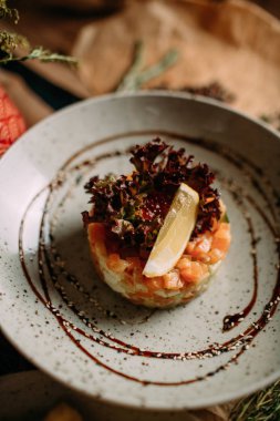 geleneksel Moğol gıda dekor ile