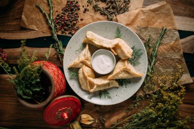 Masasına Moğol geleneksel yemek 