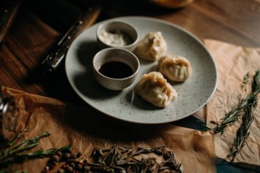 Masasına Moğol geleneksel yemek 