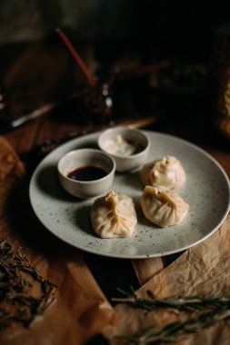 Masasına Moğol geleneksel yemek 