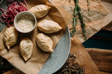 Masasına Moğol geleneksel yemek 