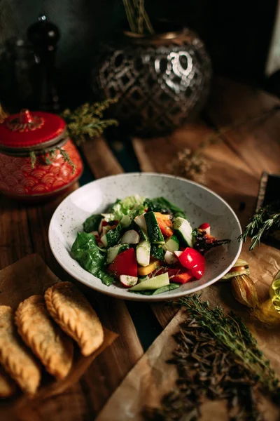 Mongolian traditional food on table