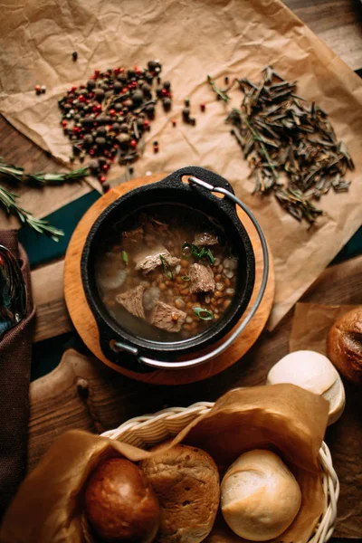 Mongilan traditional food on table