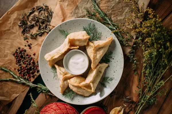 Masasına Moğol geleneksel yemek 