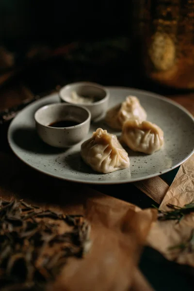 Comida Tradicional Mongol Mesa — Fotografia de Stock