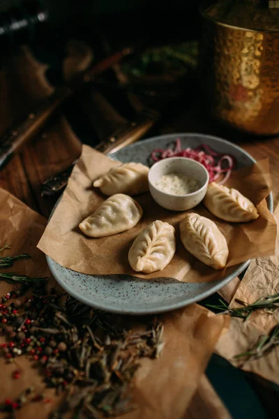 Mongolian traditional food on table