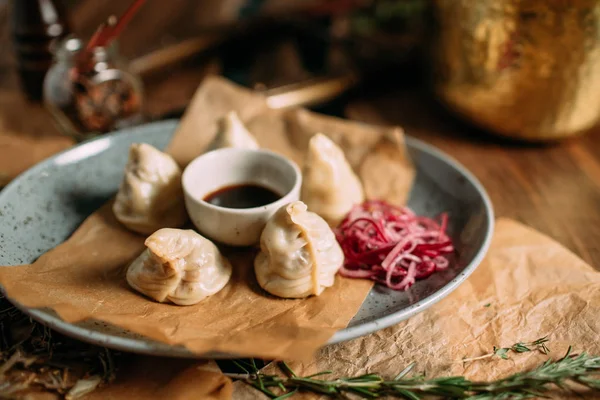 Mongolian traditional food on table