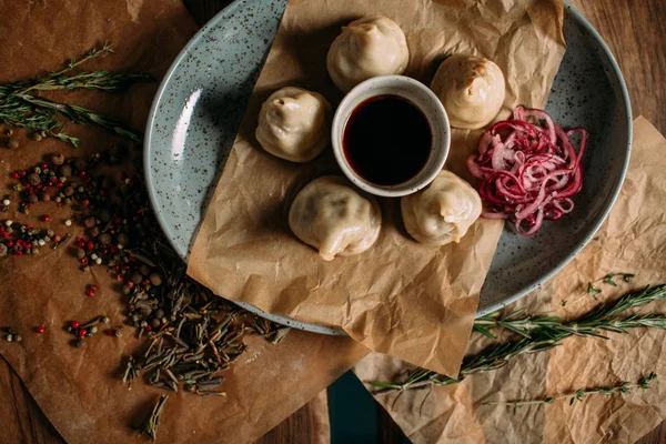 Mongolian traditional food on table