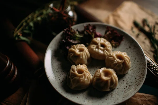 Mongolian traditional food on table