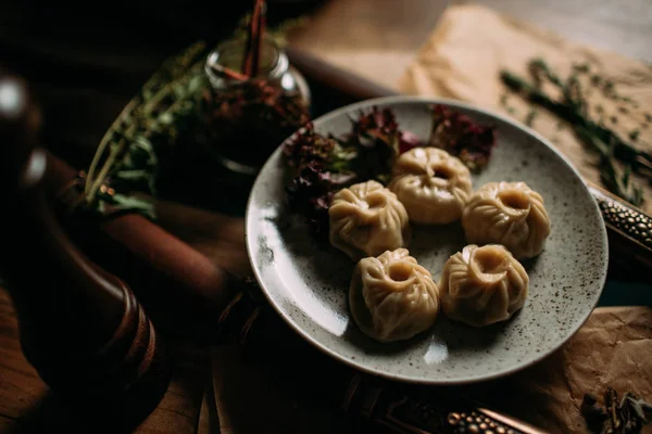 Mongolian traditional food on table